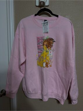 Pink Beauty and the Beast Graphic Sweatshirt